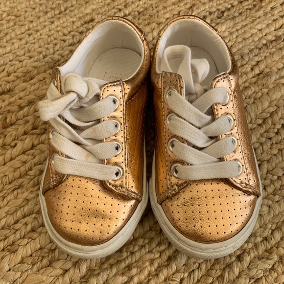 Janie and Jack Other - Janie & Jack Rose Gold Sneakers